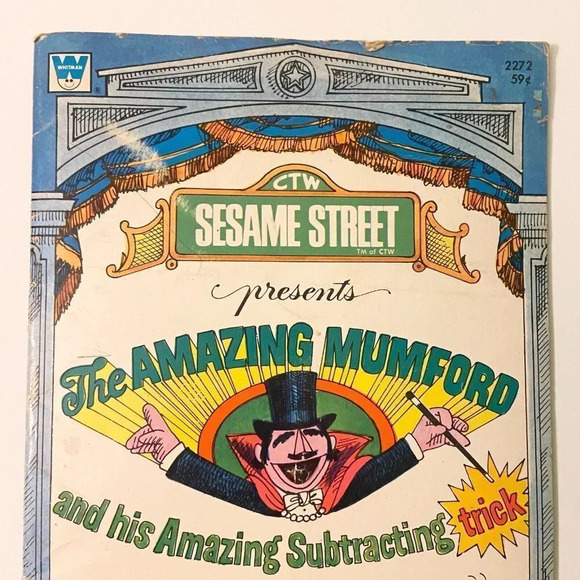 Vintage 1972 Sesame Street The Mumford and Grover Book Subtracting Trick - Picture 3 of 12